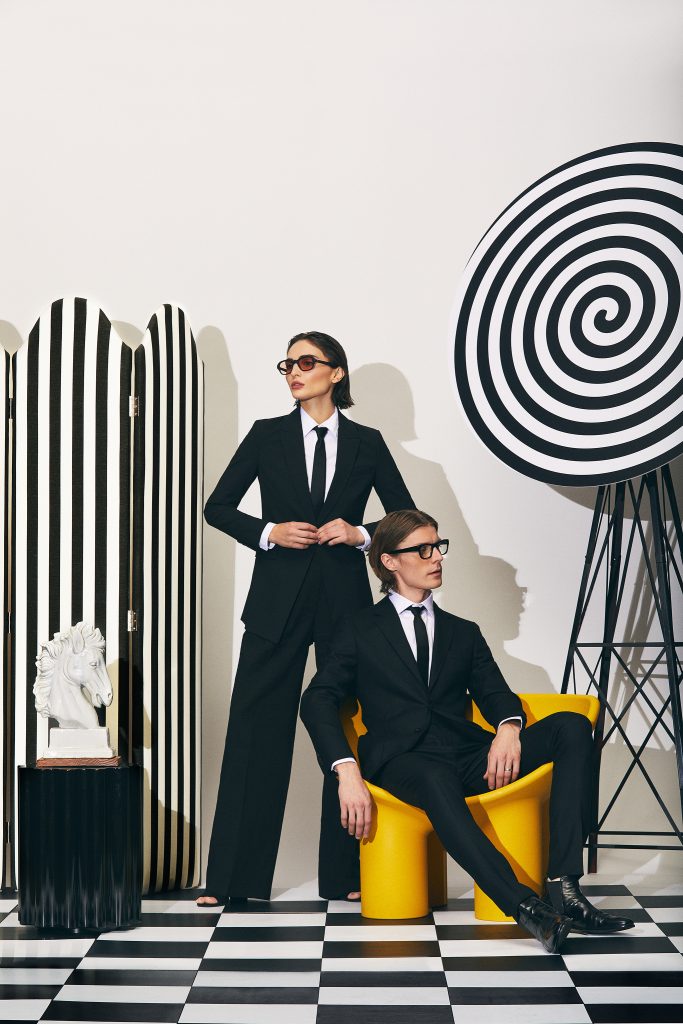 MOSCOT's Fall/Winter 2022 Collection Campaign featuring model couple Stella Trapsh & Janis Ancens. Photo courtesy of MOSCOT.