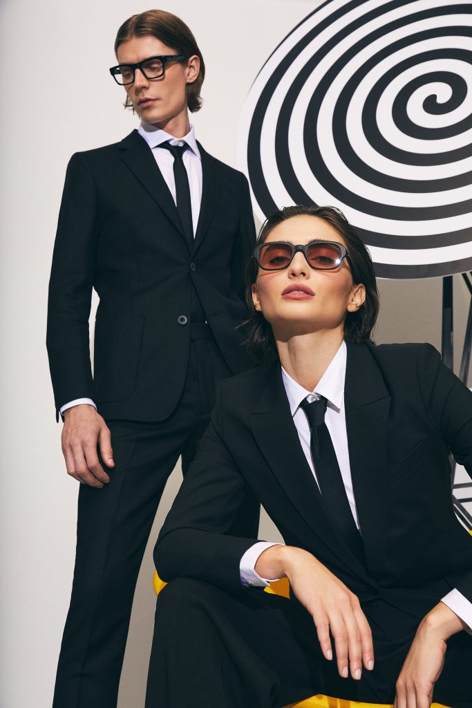 MOSCOT's Fall/Winter 2022 Collection Campaign featuring model couple Stella Trapsh & Janis Ancens. Photo courtesy of MOSCOT.