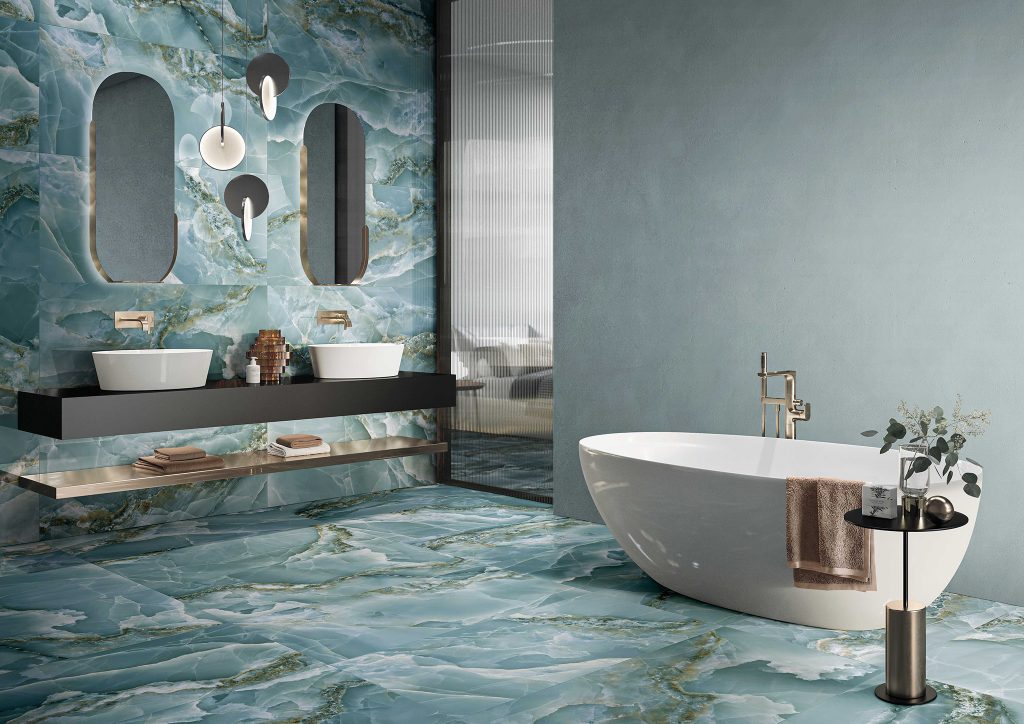 Porcelain Superstore - Jewel Onyx Aqua Porcelain Tiles