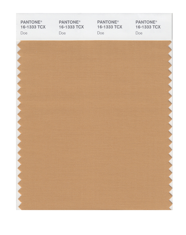 PANTONE 16-1333 TCX Doe: A tawny and tactile brown, Doe elicits a soft warmth.