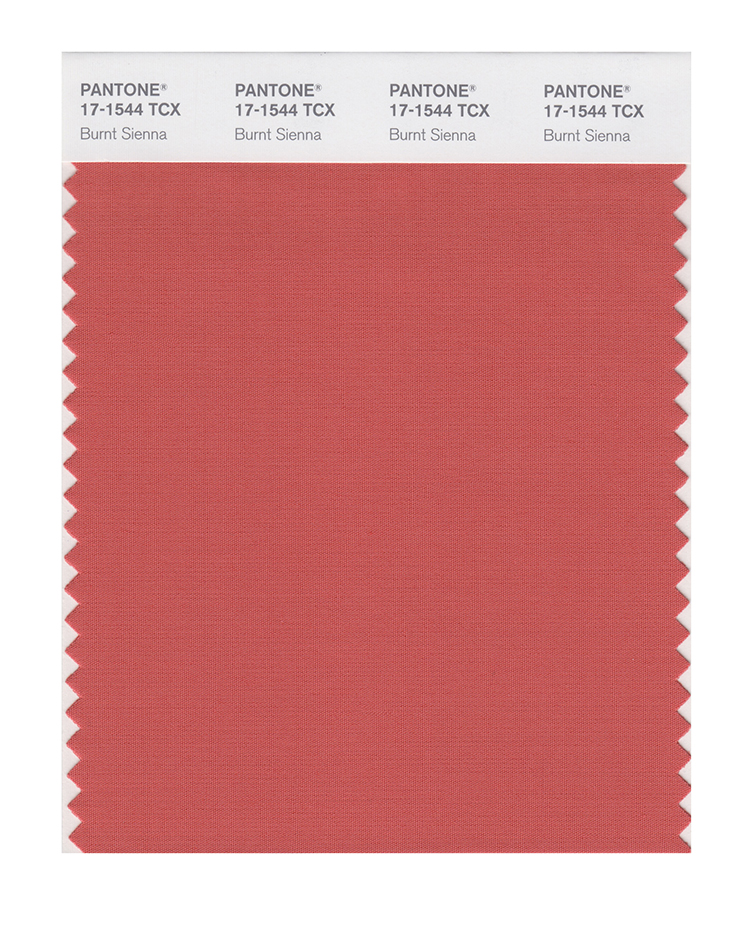 PANTONE 17-1544 TCX Burnt Sienna: Sturdy and steady Burnt Sienna conveys a sophisticated earthiness. 
