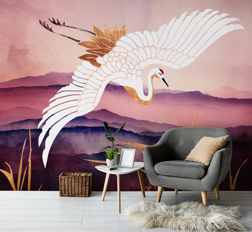 Elegant Flight III Wall Mural by SpaceFrog Designs Available from Wallsauce.com