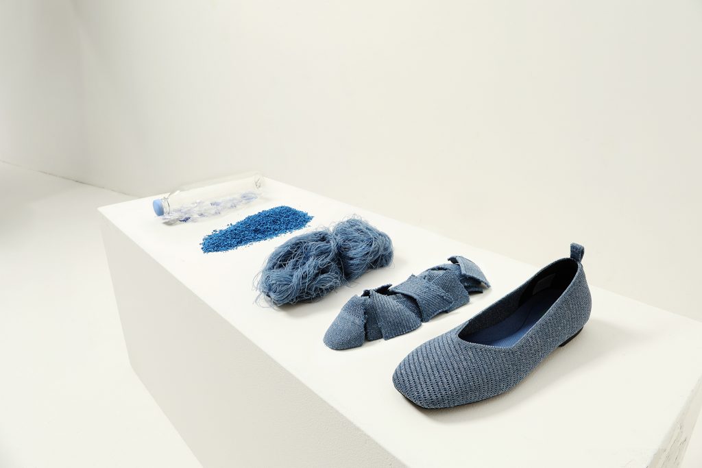 BURUDANI Olivia Square Toe Comfortable Knit Flats.