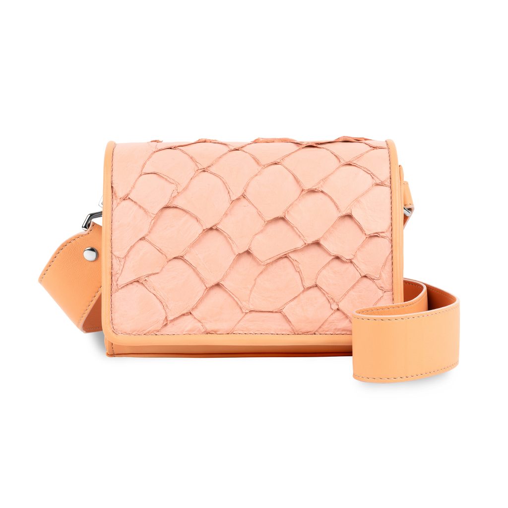 Lola Crossbody in Piper Pink Pirarucu.