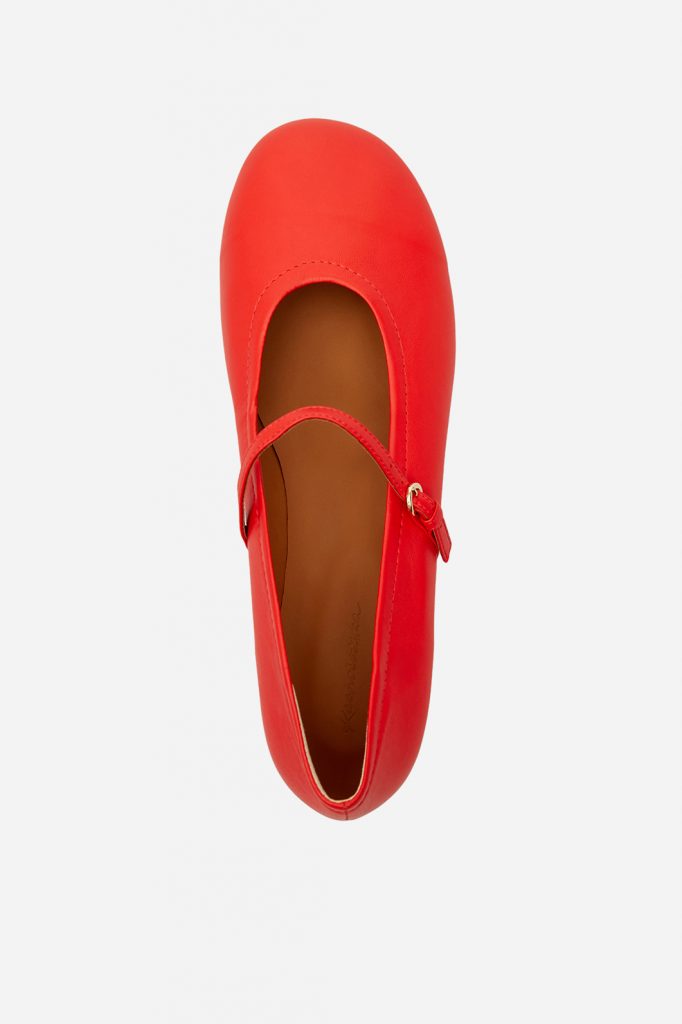Ashley Red Leather Ballet Flats