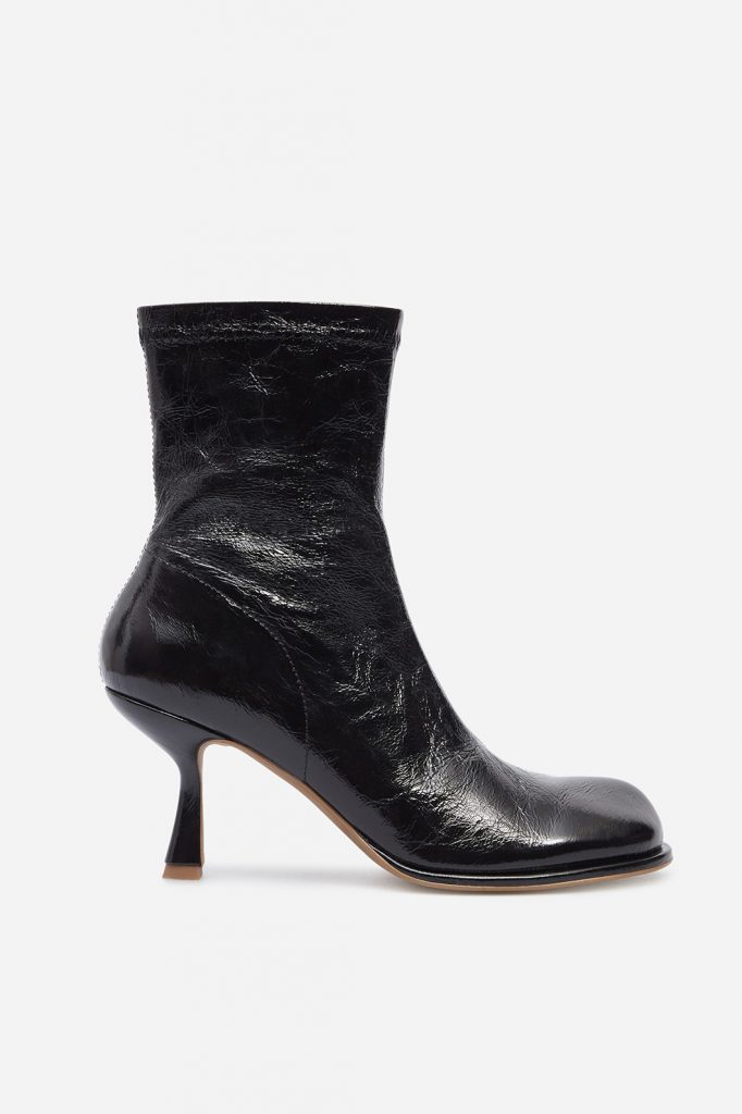 Blanca Black Leather Ankle Boots
