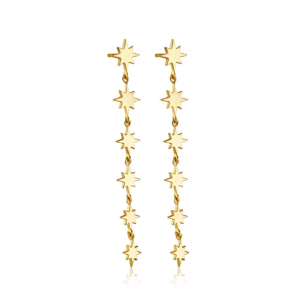 Fool's Gold Jewellery - The Festival Collection, Shooting Star Drop Earrings.