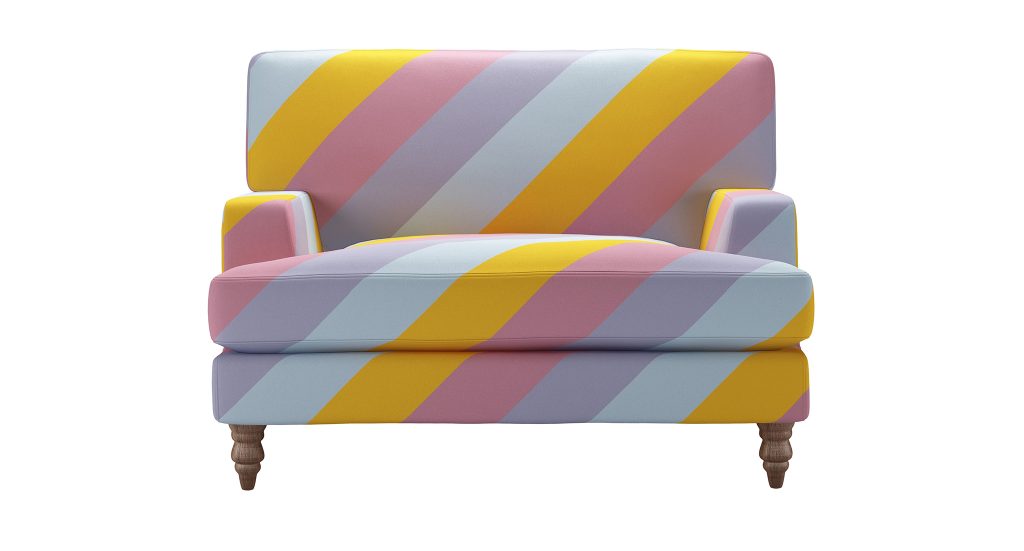 Sofa.com Isla Loveseat In Prism Stripe By Olivia Rubin.