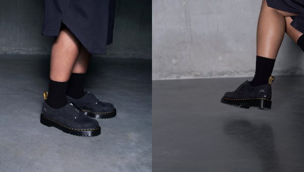 Dr. Martens has reunited with experimental British streetwear label A-COLD-WALL* for a Spring/Summer '23 footwear collaboration that remixes one of Dr. Martens' most iconic silhouettes.