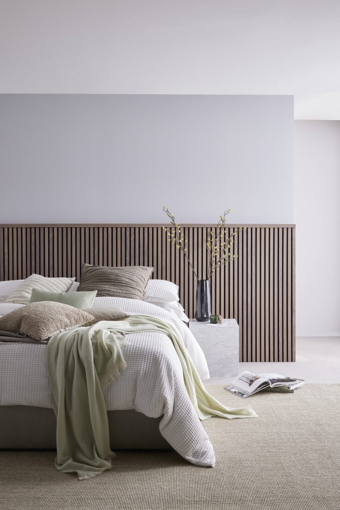 SlatWall Midi Walnut.
SlatWall Midi Walnut is perfect for adding depth and dimension to rooms. The slats feature a dark core, which provides extra shadowing and complements the wood's natural tones and grain patterning.