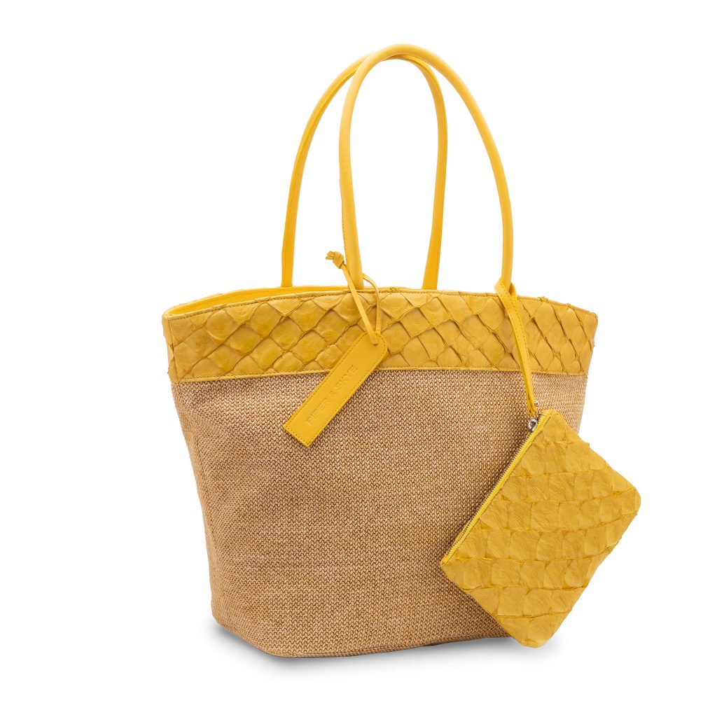 The Rio Raffia Beach Bag - Honey Yellow.