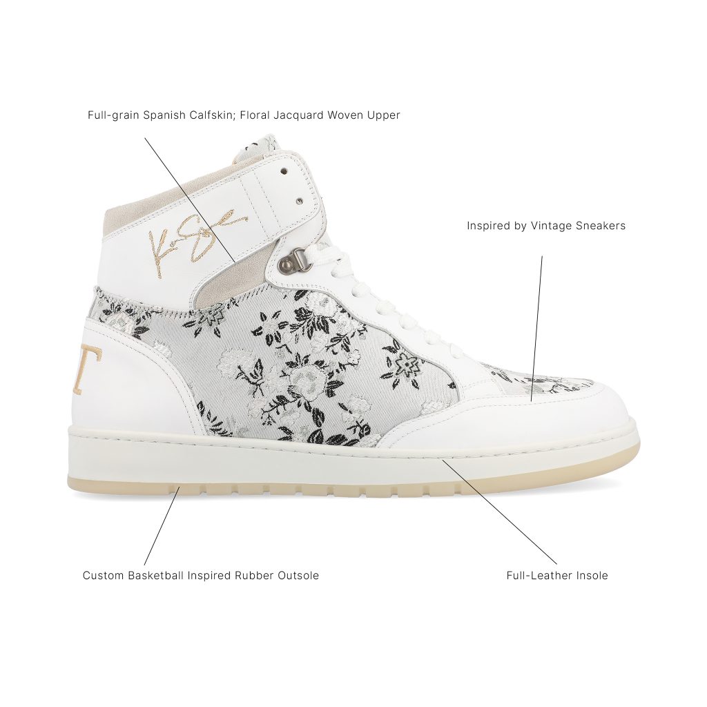 The Rapido High-top Sneaker in Eden Blanc