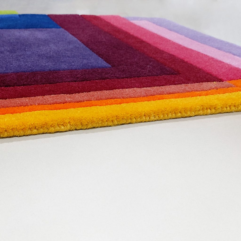 The Chromatic Pixels Runner Detail by Sonya Winner Rug Studio.