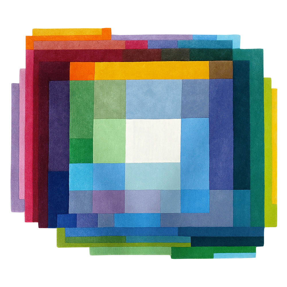 The Chromatic Pixels Rug by Sonya Winner Rug Studio.