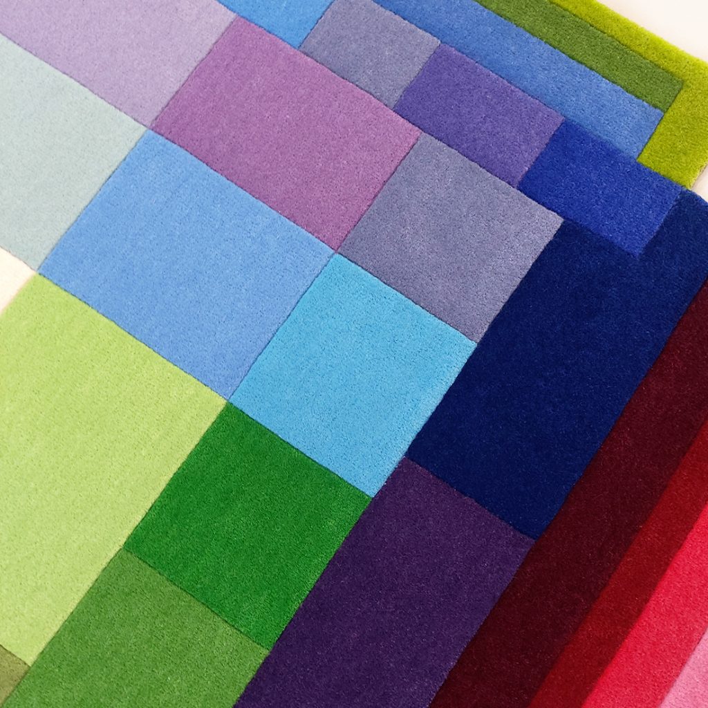 The Chromatic Pixels Rug Detail by Sonya Winner Rug Studio.