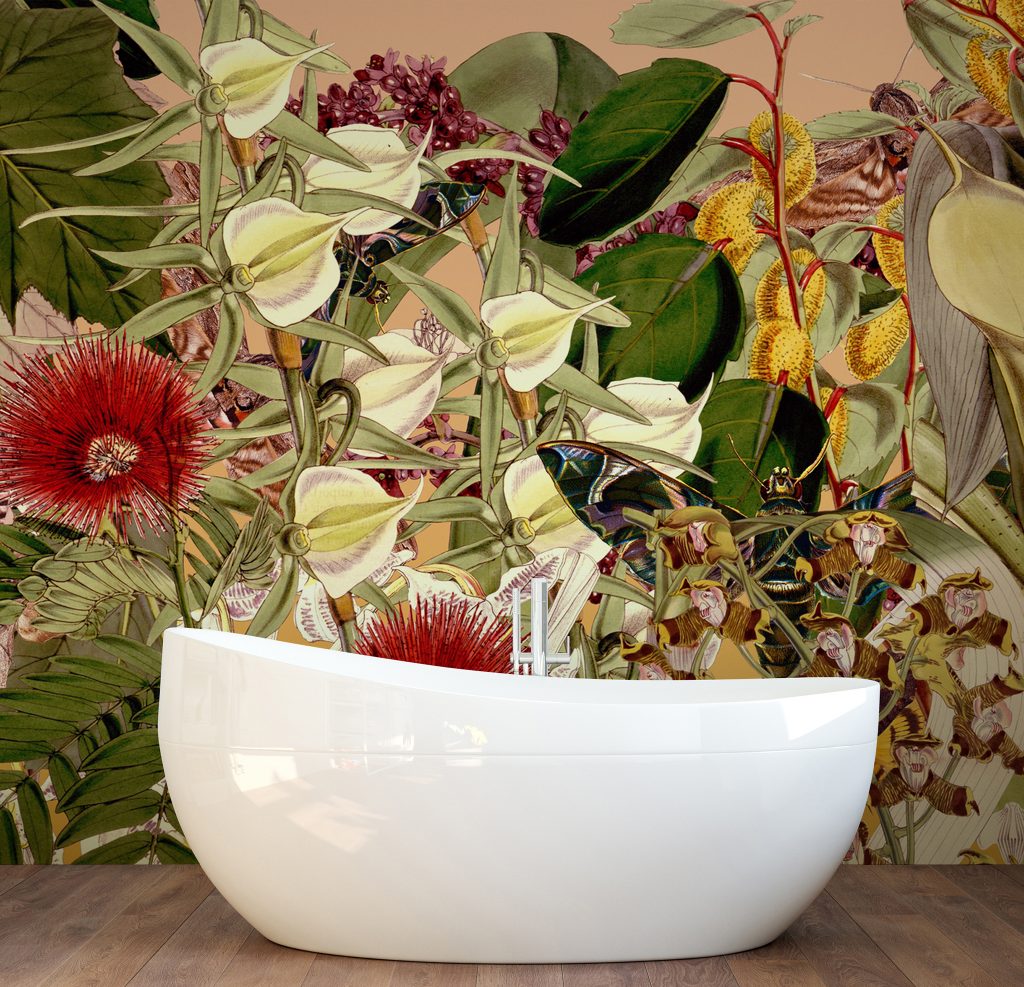 Beautifully Botanical Wallpaper Mural By We Paint Houses Available at Wallsauce.com