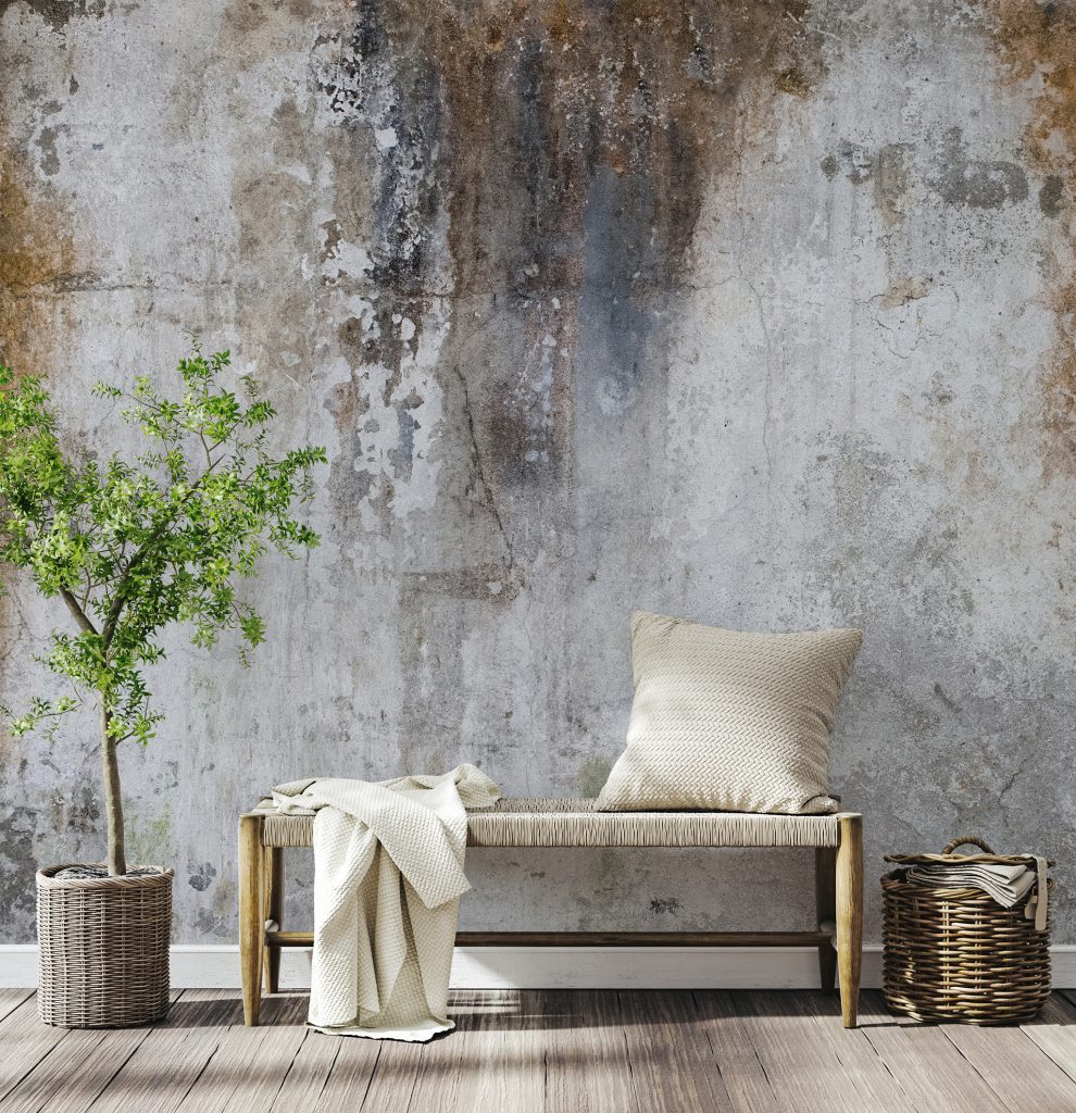 Concrete Effect Wallpaper Mural Available at Wallsauce.com