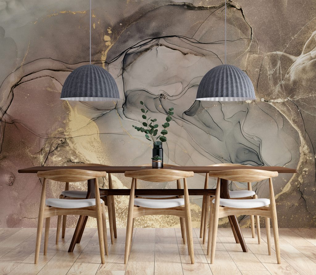 Dark Beauty Watercolor Marble Wallpaper Mural from Wallsauce.com