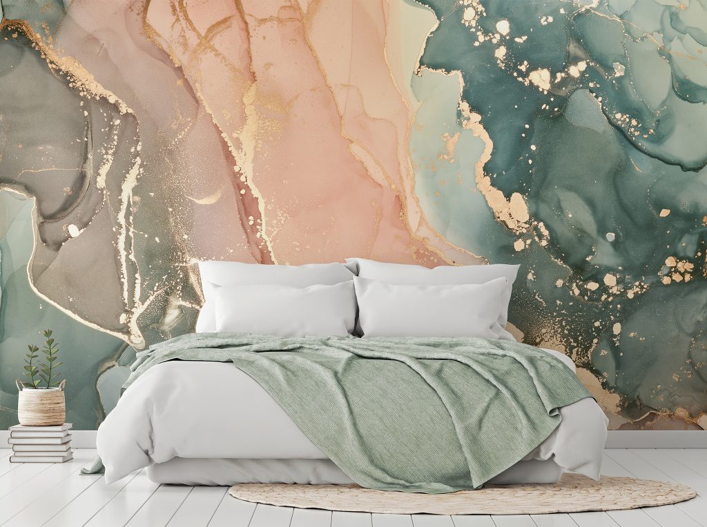 Pastel Marble Wallpaper Mural from Wallsauce.com