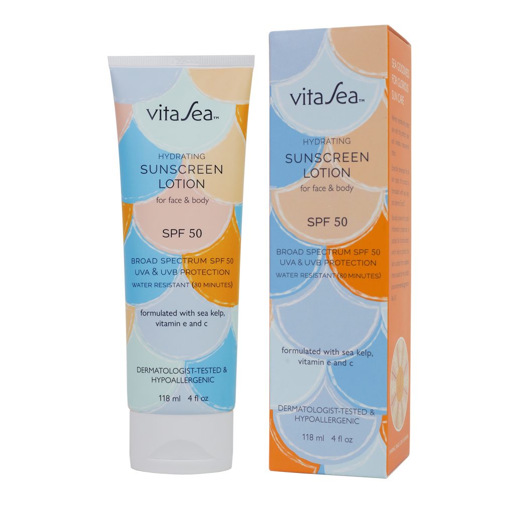 VitaSea Hydrating Sunscreen Lotion SPF 50 and Box