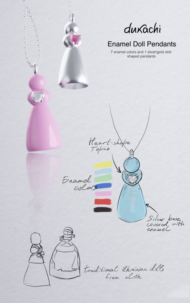 DUKACHI Enamel Doll Pendants Collection