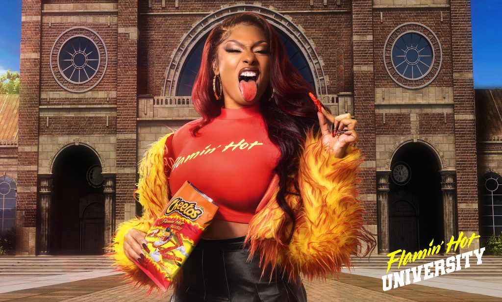 As homecoming season heats up, Flamin' Hot, Frito-Lay's famous flavor with a fiery attitude, teams up with GRAMMY award-winning musician and official reigning queen of hot Megan Thee Stallion to form Flamin' Hot University. 