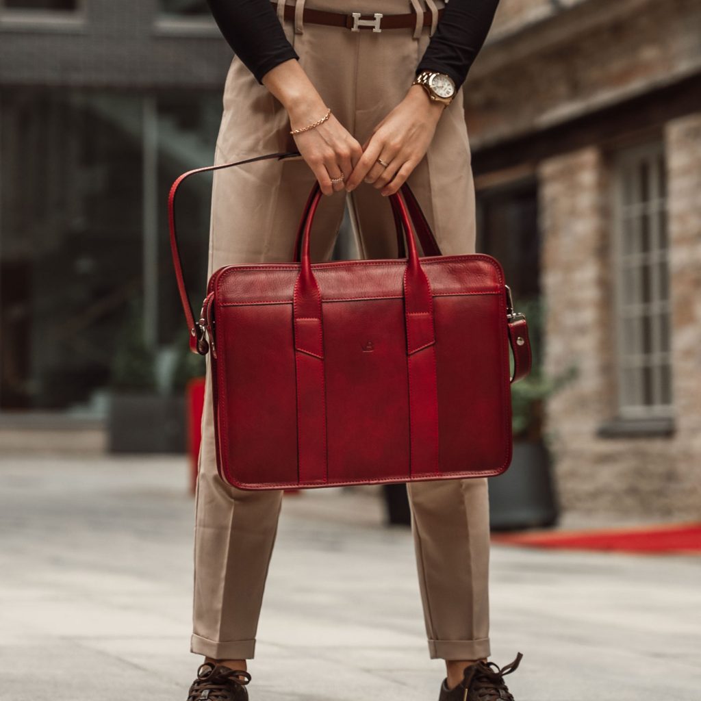 Von Baer - Exquisite, Women's Laptop Bag, Deep Red. Photo courtesy of Von Baer.