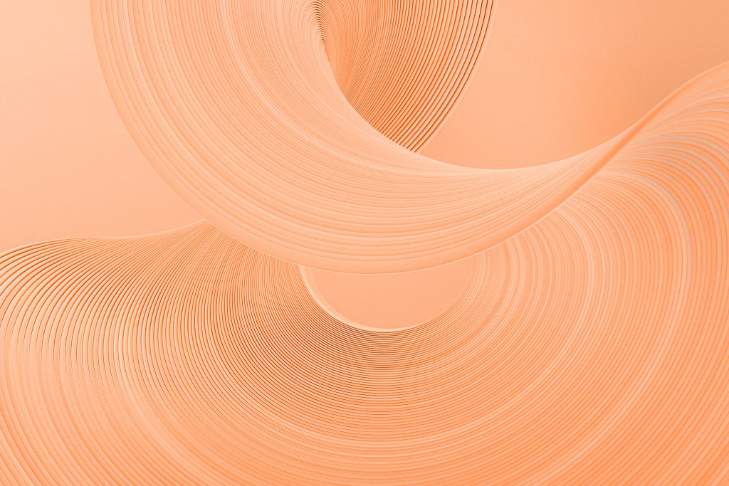 PANTONE® Color Of The Year 2024 13-1023 Peach Fuzz Categories Texture Ribbon. Image courtesy of Pantone.