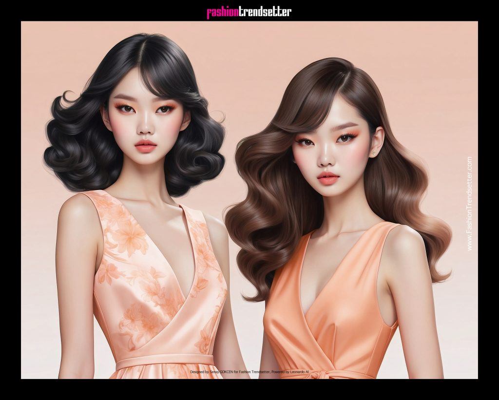 Fashion AI Collection III: Inspired by Color of the Year 2024 Pantone 13-1023 Peach Fuzz.

Designed by Senay GOKCEN for Fashion Trendsetter, Powered by Leonardo AI. 
Image © Senay GOKCEN