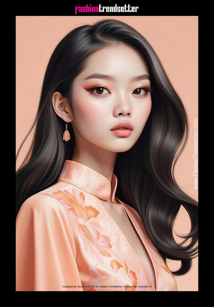 Fashion AI Collection III: Inspired by Color of the Year 2024 Pantone 13-1023 Peach Fuzz.

Designed by Senay GOKCEN for Fashion Trendsetter, Powered by Leonardo AI. 
Image © Senay GOKCEN