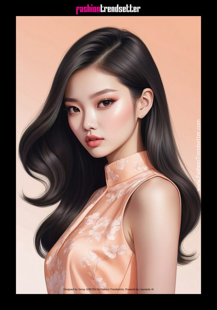 Fashion AI Collection III: Inspired by Color of the Year 2024 Pantone 13-1023 Peach Fuzz.

Designed by Senay GOKCEN for Fashion Trendsetter, Powered by Leonardo AI. 
Image © Senay GOKCEN