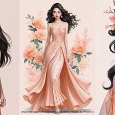 Fashion AI Collection III: Inspired by Color of the Year 2024 Pantone 13-1023 Peach Fuzz