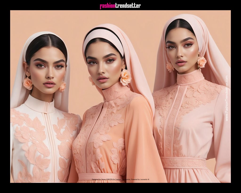 Fashion AI Collection IV: Inspired by Color of the Year 2024 Pantone 13-1023 Peach Fuzz.

Designed by Senay GOKCEN for Fashion Trendsetter, Powered by Leonardo AI. 

Image © Senay GOKCEN