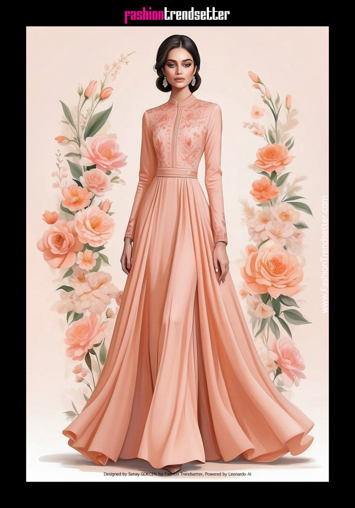 Fashion AI Collection IV: Inspired by Color of the Year 2024 Pantone 13-1023 Peach Fuzz.

Designed by Senay GOKCEN for Fashion Trendsetter, Powered by Leonardo AI. 

Image © Senay GOKCEN