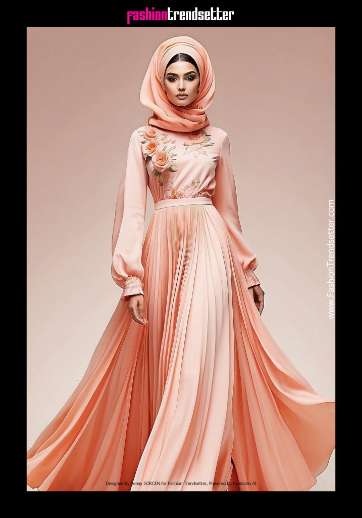 Fashion AI Collection IV: Inspired by Color of the Year 2024 Pantone 13-1023 Peach Fuzz.

Designed by Senay GOKCEN for Fashion Trendsetter, Powered by Leonardo AI. 

Image © Senay GOKCEN