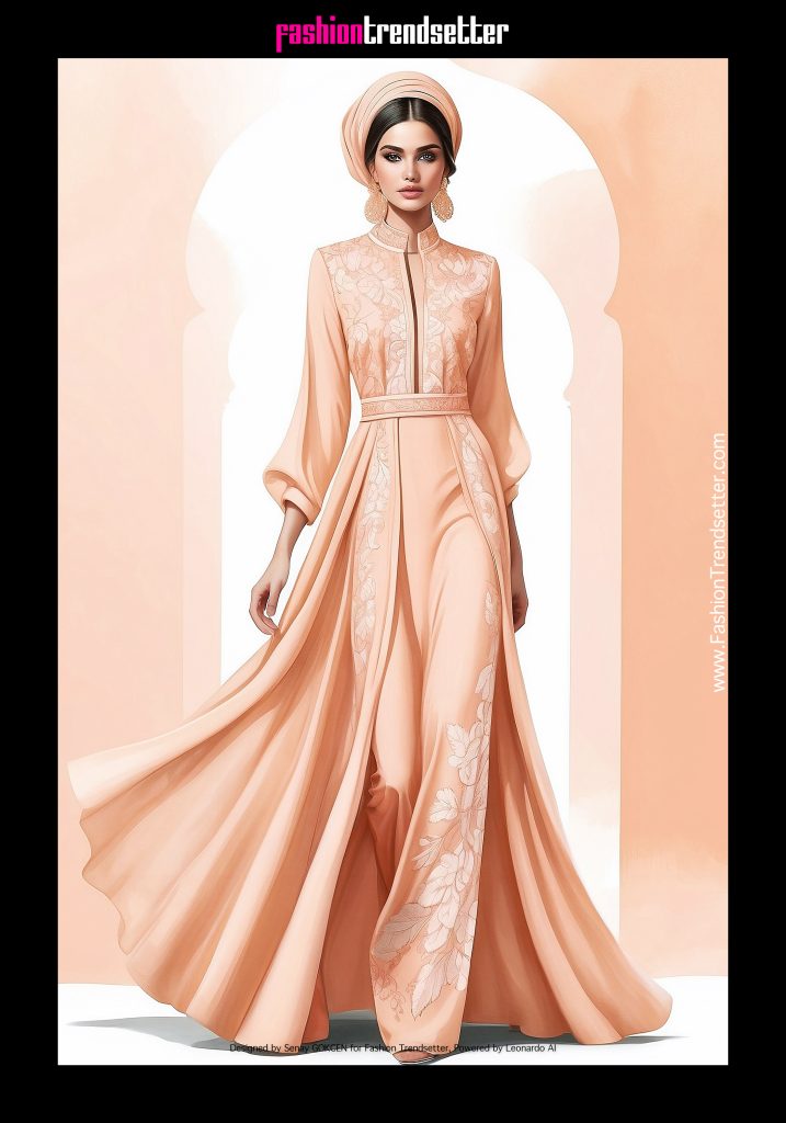 Fashion AI Collection IV: Inspired by Color of the Year 2024 Pantone 13-1023 Peach Fuzz.

Designed by Senay GOKCEN for Fashion Trendsetter, Powered by Leonardo AI. 

Image © Senay GOKCEN