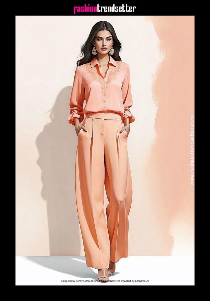 Fashion AI Collection IV: Inspired by Color of the Year 2024 Pantone 13-1023 Peach Fuzz.

Designed by Senay GOKCEN for Fashion Trendsetter, Powered by Leonardo AI. 

Image © Senay GOKCEN