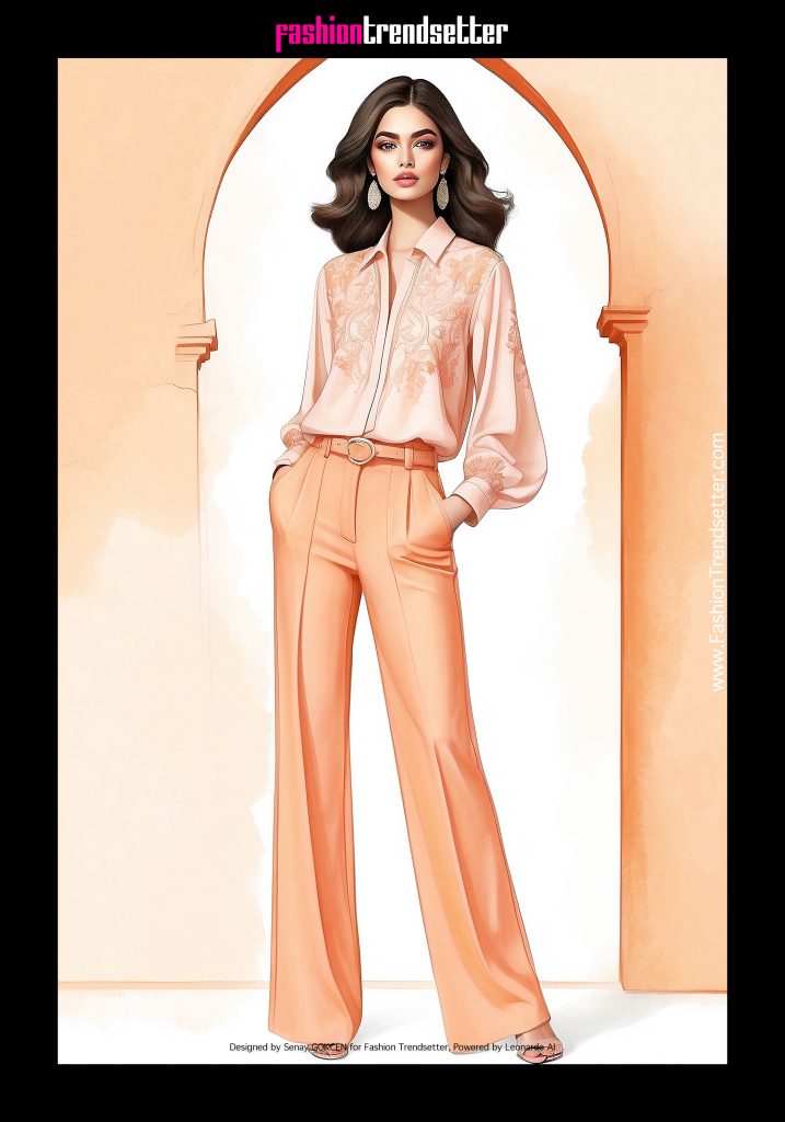 Fashion AI Collection IV: Inspired by Color of the Year 2024 Pantone 13-1023 Peach Fuzz.

Designed by Senay GOKCEN for Fashion Trendsetter, Powered by Leonardo AI. 

Image © Senay GOKCEN