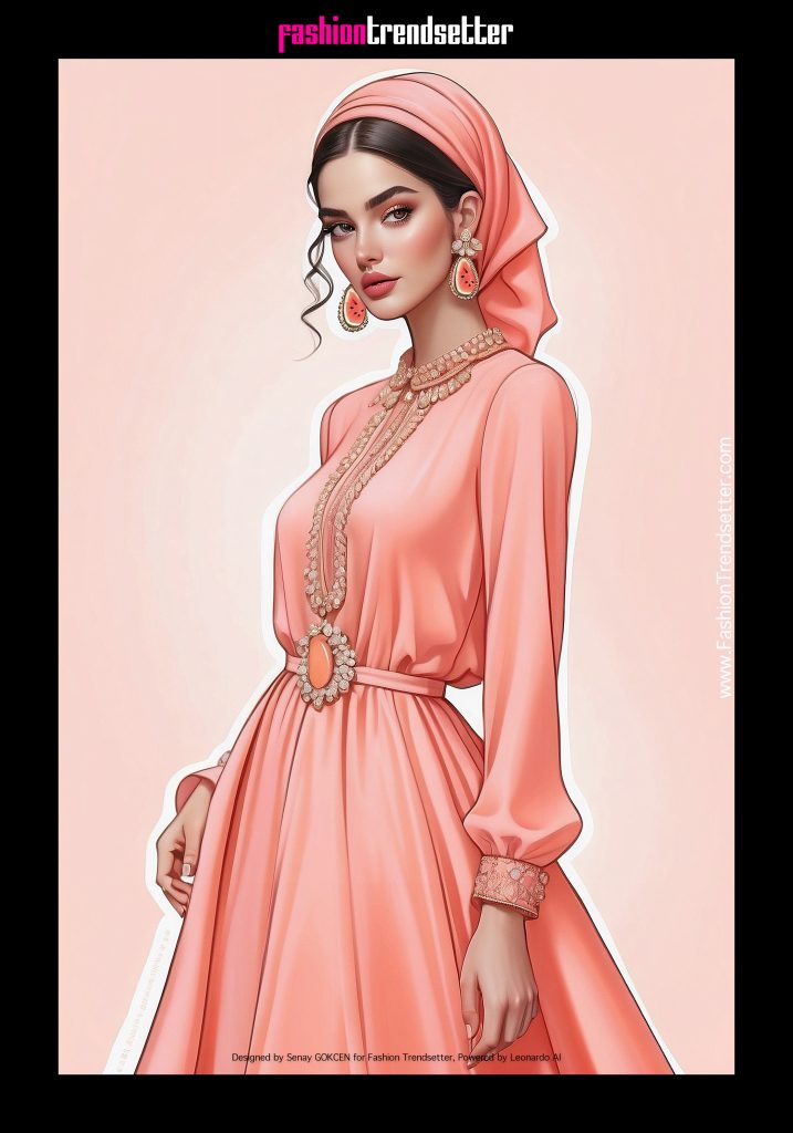 Fashion AI Collection IV: Inspired by Color of the Year 2024 Pantone 13-1023 Peach Fuzz.

Designed by Senay GOKCEN for Fashion Trendsetter, Powered by Leonardo AI. 

Image © Senay GOKCEN