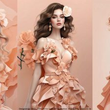 Fashion AI Collection I: Inspired by Color of the Year 2024 Pantone 13-1023 Peach Fuzz