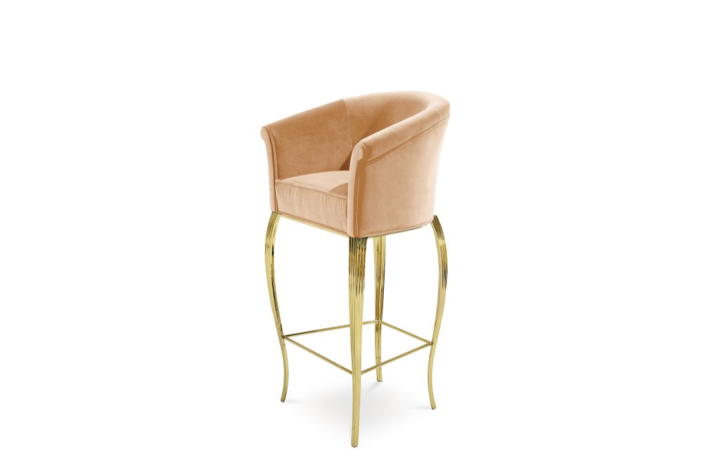 KOKET Mimi Bar Stool

Mimi is the sophisticated and flirty girl-next-door of stools. This simple but sweet small armchair's cozy design hugs your body in cozy upholstery fabric. Her attractive body with modern curves is accented by long, sexy metal legs.