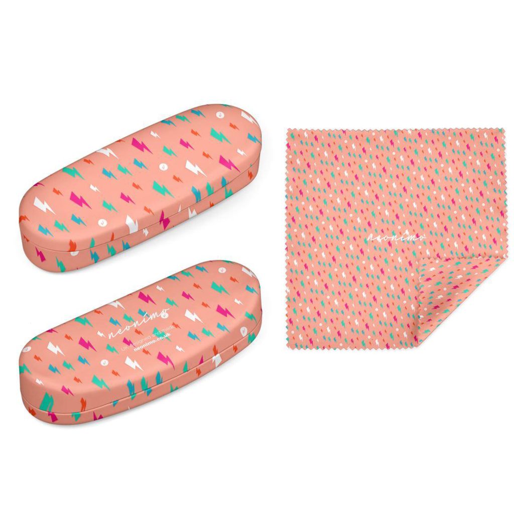 Neonimo - Bowie Bolts Peach Hard Glasses Case