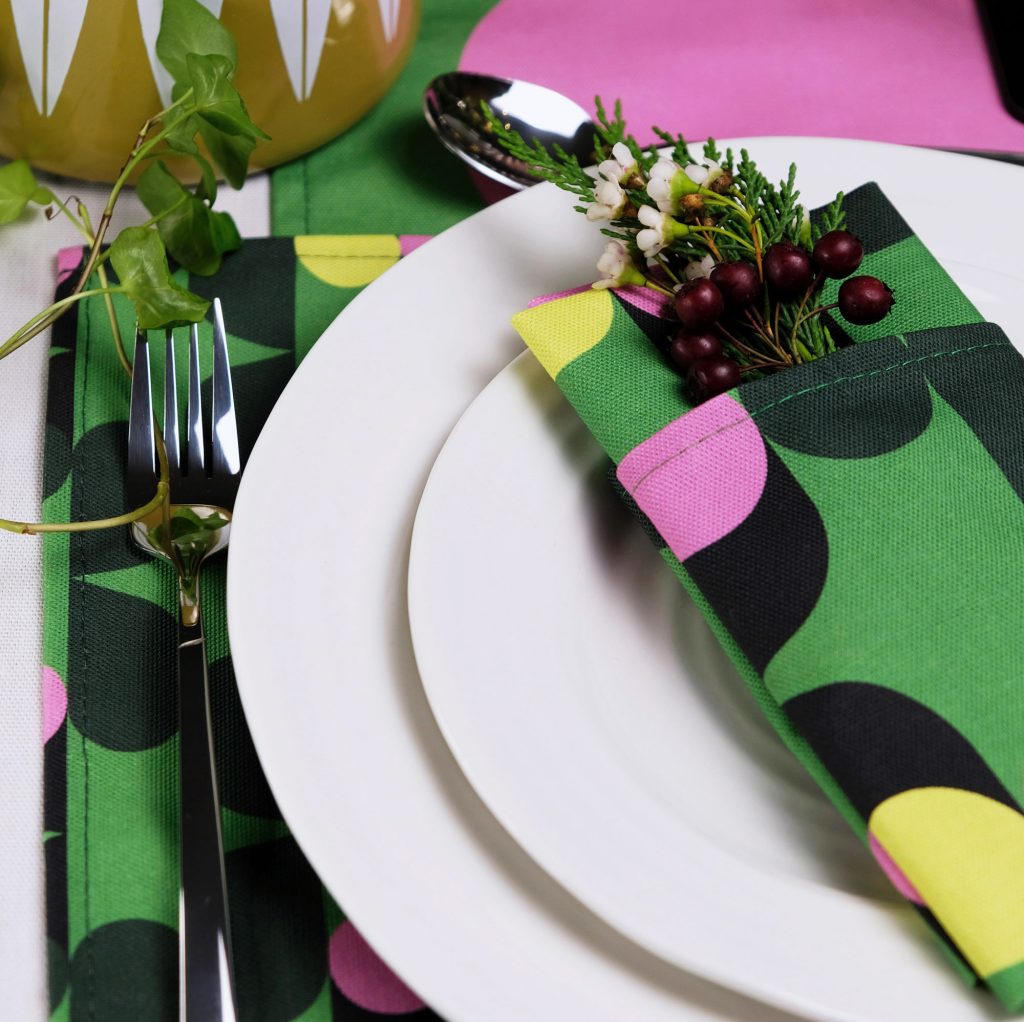 Storigraphic's New Assembly Series Table Runner and Placemats - Cotton.