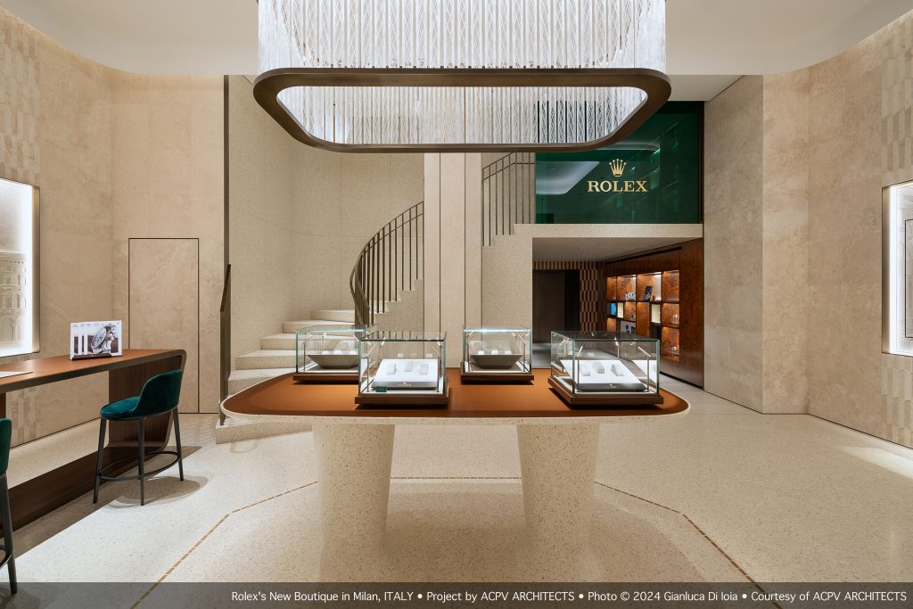 Rolex's New Boutique in Milan | Project by ACPV ARCHITECTS | Photo © 2024 Gianluca Di Ioia.