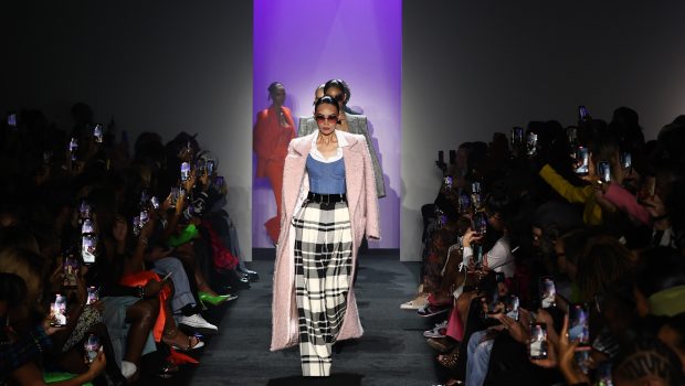 NEW YORK, NEW YORK - SEPTEMBER 10: Models walk the runway at the Sergio Hudson fashion show during New York Fashion Week - September 2023: The Shows at Gallery at Spring Studios on September 10, 2023 in New York City. (Photo by Arturo Holmes/for NYFW: The Shows)