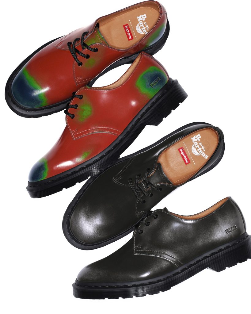 Dr. Martens® x Supreme® Collaboration.

1461 Multi Color Rub Off Leather Shoe & 1461 Silver Rub Off Leather Shoe.