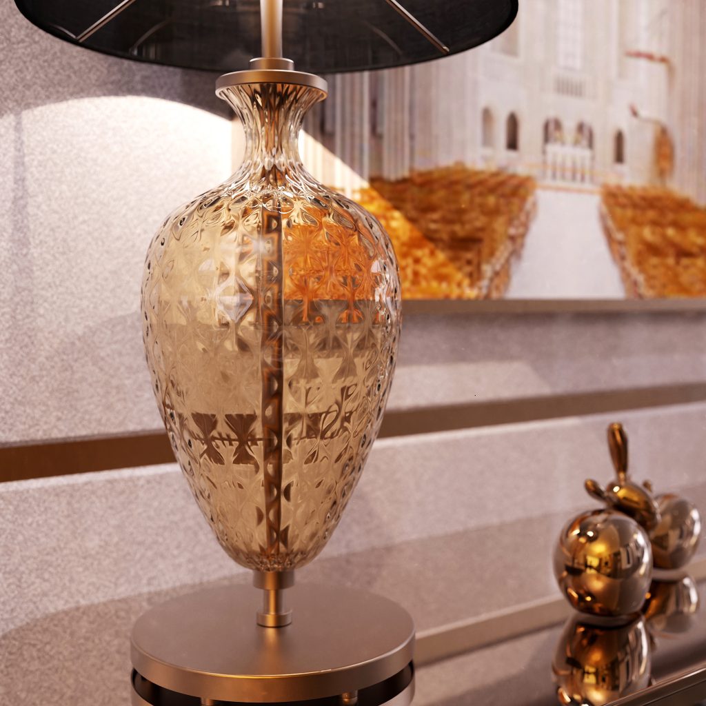 VIVALDI Murano Glass Table Lamp. Handmade by PIUMATI in Italy.
