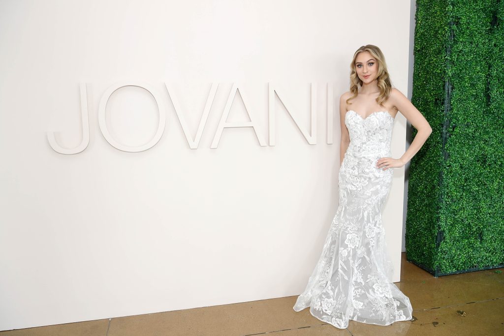 New York, 04/04/2024 - Kayla Van Duysen, Jovani Sustainable Bridal Collection at the Empire State Building. Photo by: Michael Simon/startraksphoto.com