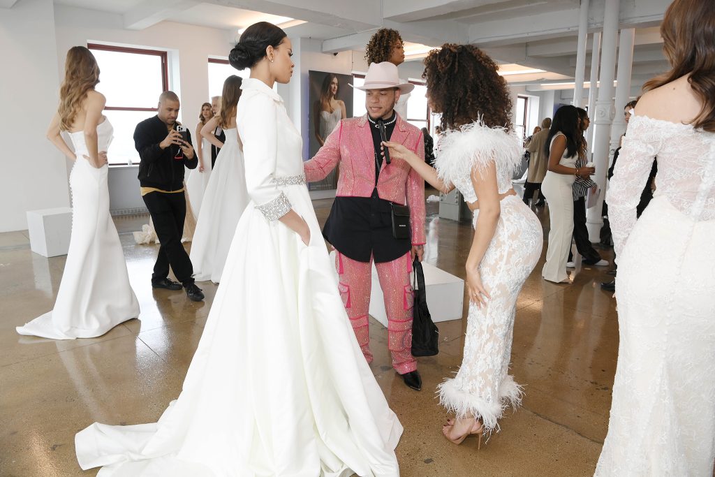 New York, 04/04/2024 - Jovani Sustainable Bridal Collection at the Empire State Building.  Photo by: Michael Simon/startraksphoto.com 