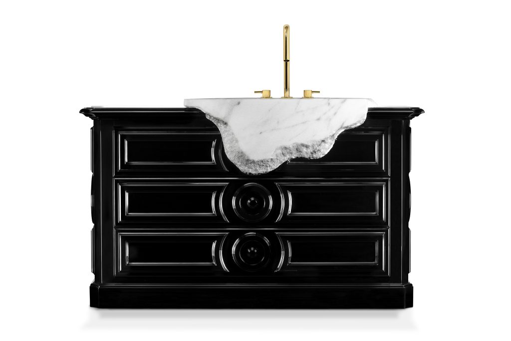 KOKET x Maison Valentina | Bathroom | Petra Vanity Cabinet

The melted marble look of the Petra Vanity Cabinet takes us to the City of Petra where buildings are carved directly into the stone cliffs.